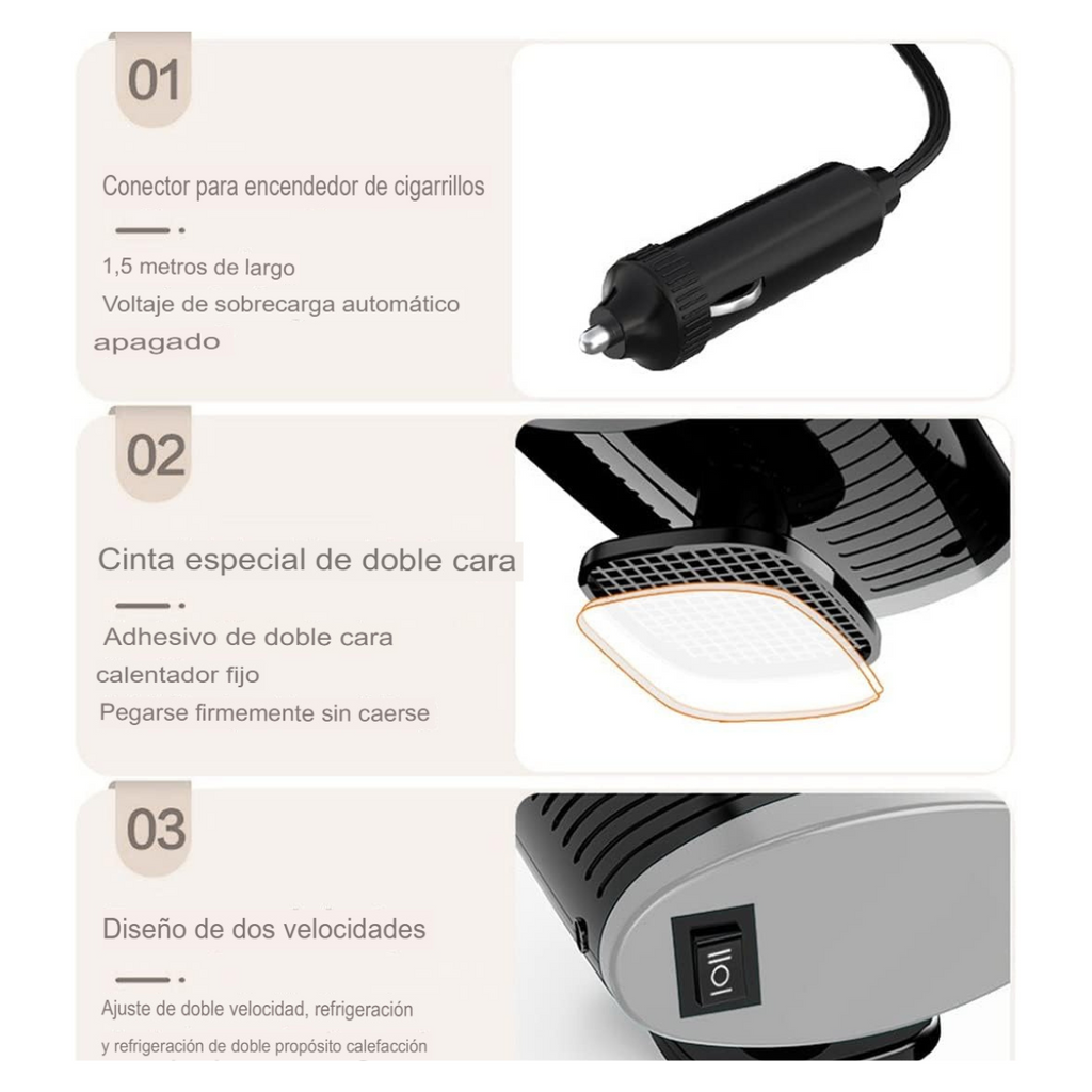 Calentador Auto Portátil Alta Potencia
