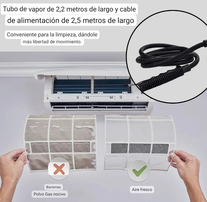 Limpiador A Vapor Presion 2500w Portatil