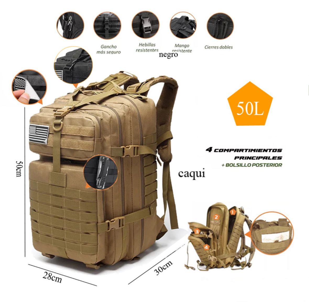 Mochila táctica de 50 litros Pentagon