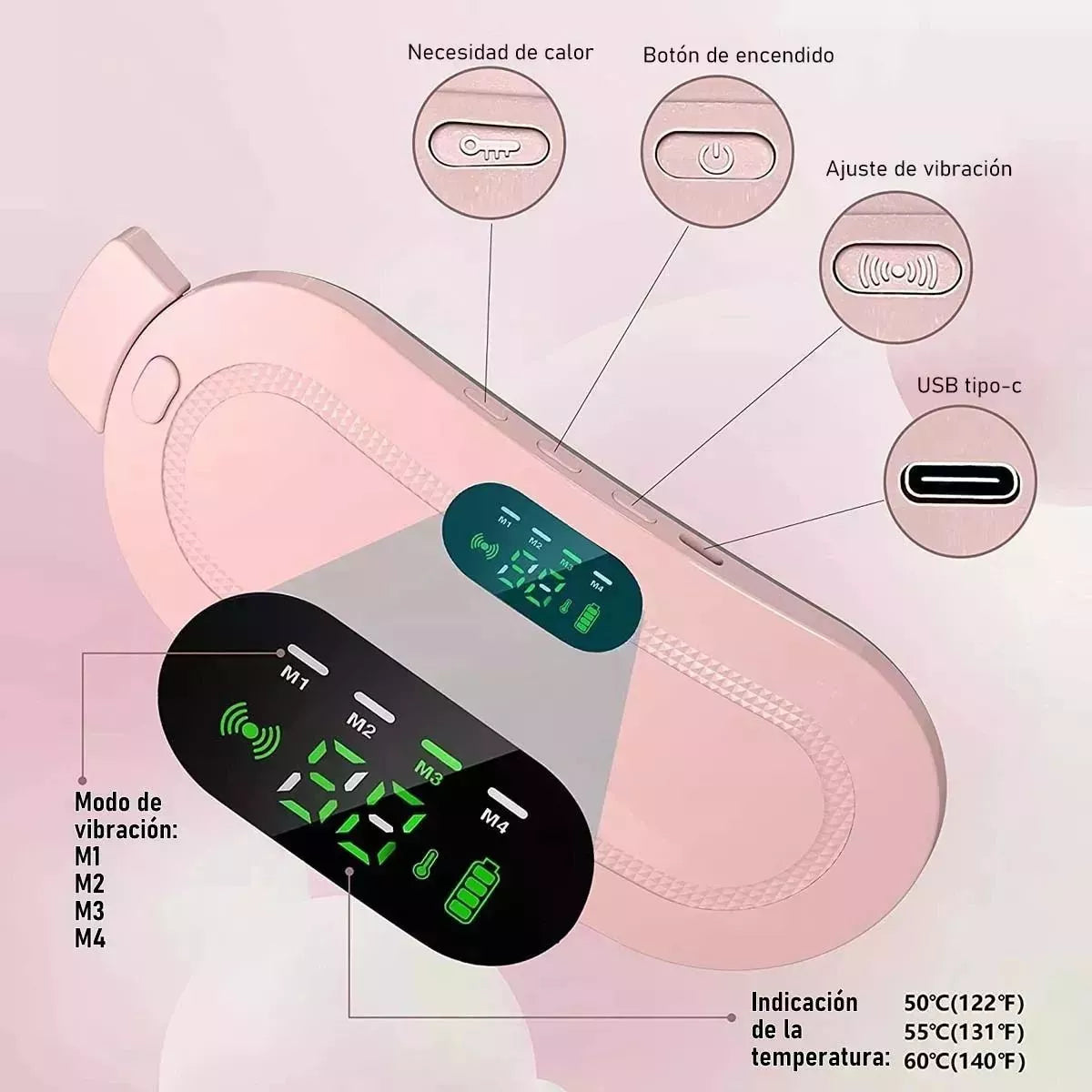 Cinturon Dolor Menstrual Termico Masajes